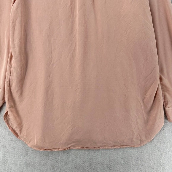 Chicos Button Shirt Womens 2 (US Large) Blush Pink Roll Tab Sleeves - Picture 8 of 15